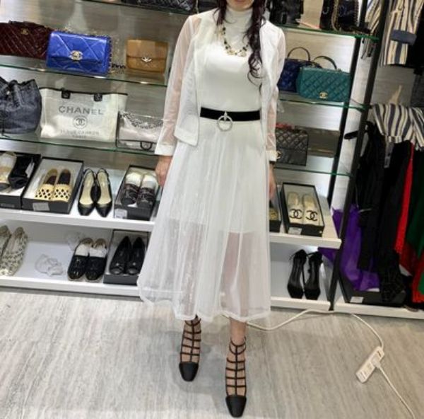 圖片 Chanel 絲絨水鑽腰帶