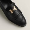 圖片 Hermès愛馬仕 Royal Loafers Shoes 流蘇樂福鞋 經典H釦環 黑色/金釦/38碼