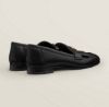 圖片 Hermès愛馬仕 Royal Loafers Shoes 流蘇樂福鞋 經典H釦環 黑色/金釦/38碼