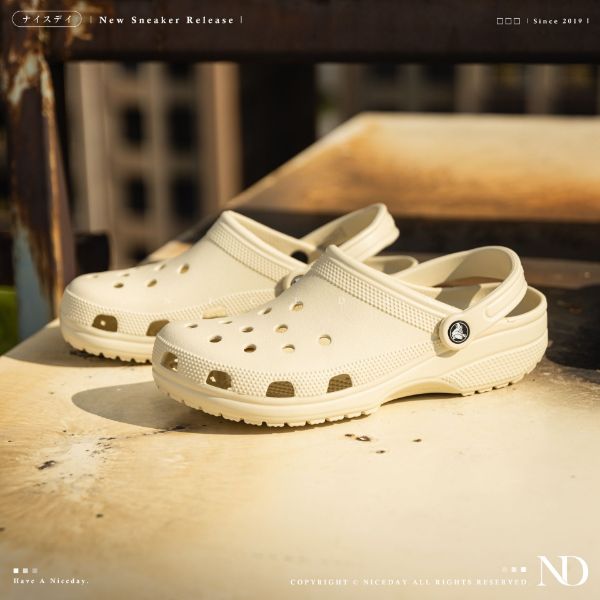 NICEDAY 現貨 Crocs 卡駱馳 洞洞鞋 經典款 基本款 米色 米白 米黃 男女尺寸