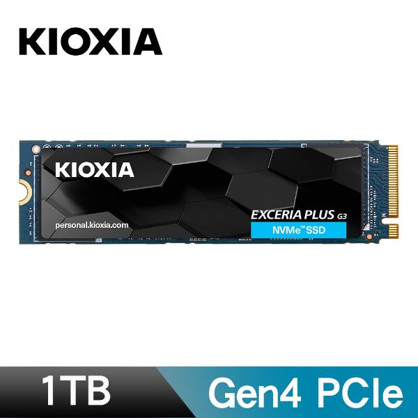 圖片 KIOXIA 鎧俠 Exceria Plus G3 SSD M.2 2280 PCIe NVMe 1TB Gen4x4 固態硬碟