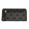 圖片 Tory Burch Monogram 緹花薄款釦式對開長夾 藍色 - 149220 405