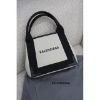 圖片 Balenciaga  Navy Cabas 帆布 黑白配色 女生 女款 手提 側背包 