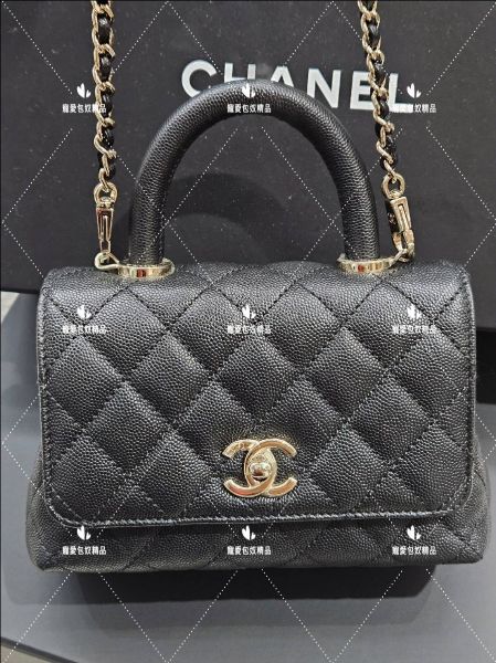 圖片 CHANEL mini coco handle 荔枝淡金 