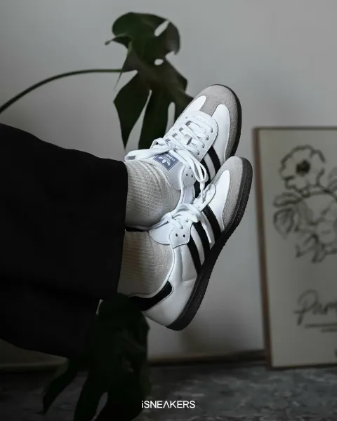 iSNEAKERS 現貨 Adidas Samba OG "White & Black" 白黑 焦糖底 B75806