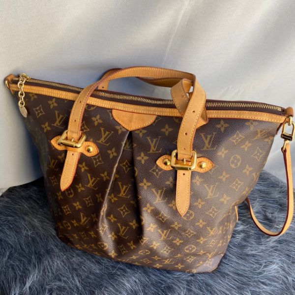 圖片 【哈極品】二手品《Louis Vuitton LV 經典字紋 大款皺褶包 手提/肩背》