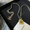 圖片 Chanel 21b黑銀編織方塊鏡面choker