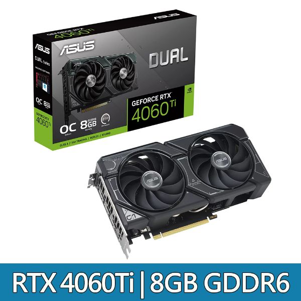 圖片 ASUS 華碩 DUAL RTX4060TI O8G 顯示卡