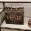 圖片 "限時降價 夏季折扣"-Fendi 8BH372 大款 FF緹花 Sunshine 包 棕色《2024季度新品》