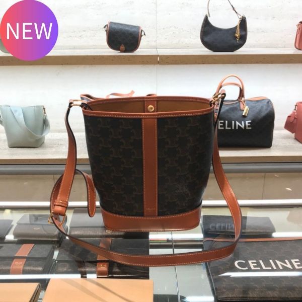 圖片 Celine 191442 凱旋門老花小款 Bucket 水桶包《2024季度新品》