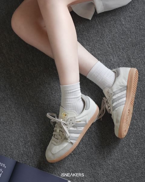 iSNEAKERS 現貨 Adidas Samba OG "Grey Gum" 米灰焦糖底 ID1448