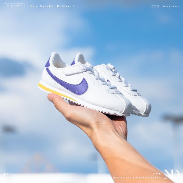 NICEDAY 現貨 Nike Cortez Easyon 中童 阿甘鞋 湖人隊 紫金 DM0951-106