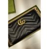 圖片 Gucci marmont 馬夢 牛皮金屬雙G Logo牛皮 拉鍊長夾