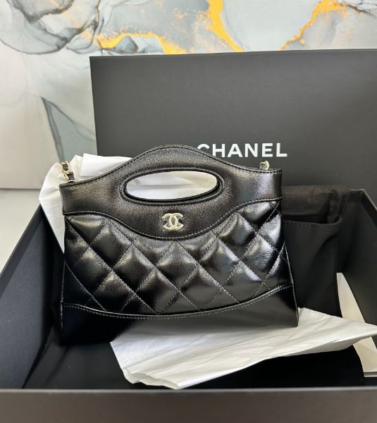 圖片 「Mooney精品」香奈兒 Chanel 31mini nano 31nano 31bags  31bag 24A新款 黑淡金釦 🇹🇼購證
