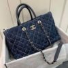 圖片 Chanel 牛仔外縫線手提肩背托特包