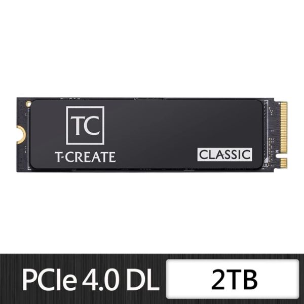 圖片 十銓 T-CREATE Classic DL 2TB/Gen4 PCIe 4.0/讀:7400M/寫:6400M(五年) PHISON主控