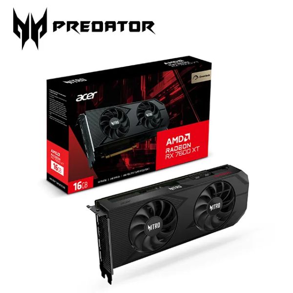 圖片 Acer Nitro Radeon RX7600XT OC 16G(2810MHz/27cm/雙風扇/註三年)★ ↓任搭100↓