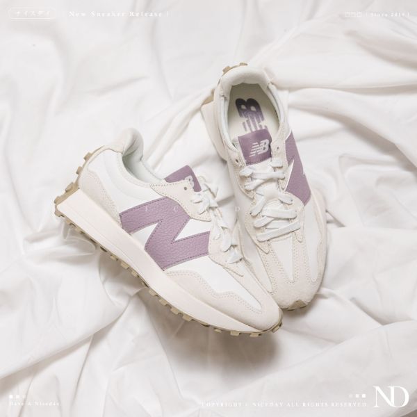 NICEDAY 現貨 New Balance 327 復古米白系列 麂皮 薰衣草紫 淺紫 紫丁香 女款