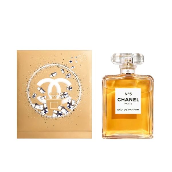 圖片 CHANEL 香奈兒香氛 N°5 EDP  5號典藏香水 金燦禮盒 100ML附吊飾 - 2023聖誕節限量/專櫃緞帶包裝