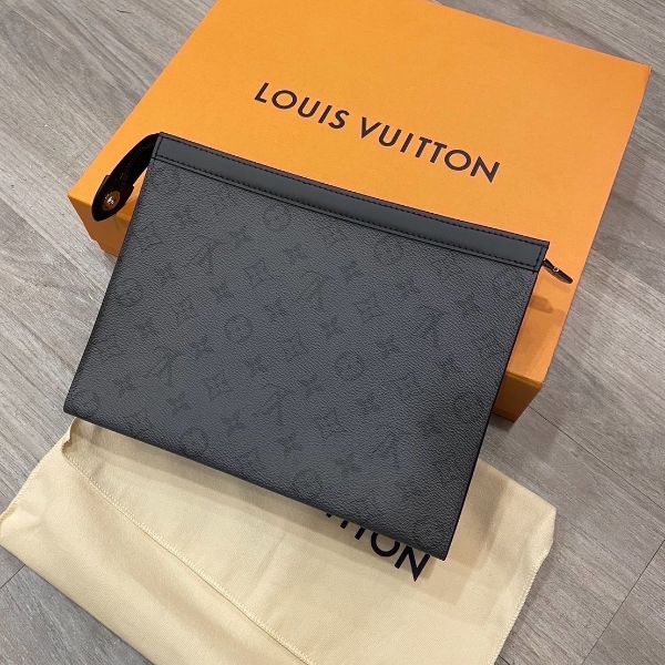 圖片 Louis Vuitton Pochette 灰老花立式手拿包