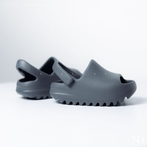 NICEDAY 現貨 Adidas Yeezy Slides 鐵灰 深灰 小童鞋 幼童 童鞋 拖鞋