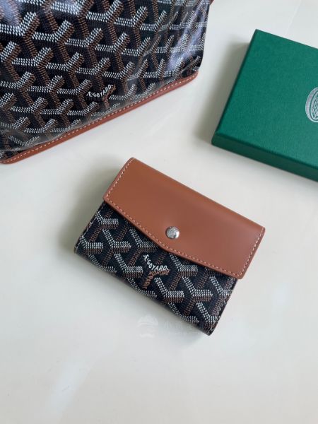 圖片 GOYARD 三折短夾 黑棕