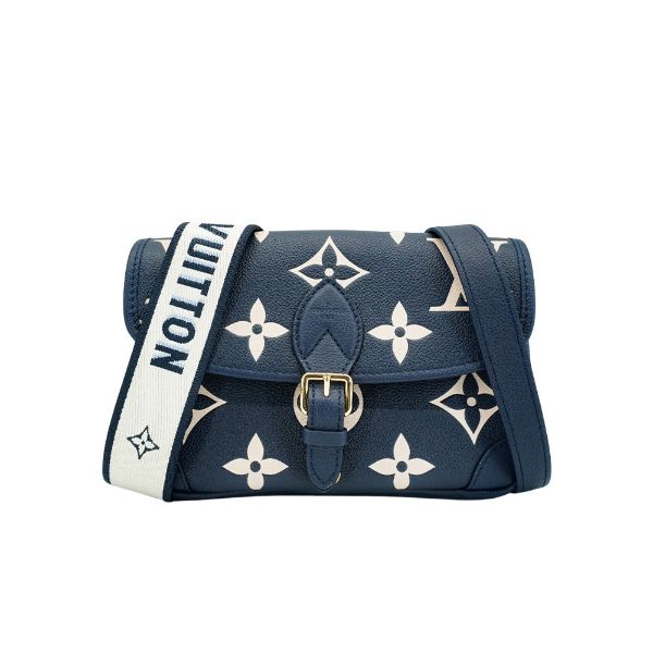 圖片 Louis Vuitton Diane 壓花牛皮肩斜二用郵差包(M47161-藍)