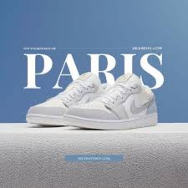 圖片 Air Jordan 1 Low PARIS 巴黎 灰藍 麂皮 天空藍 CV3043-100