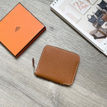 圖片 #已售 歡迎詢問預訂# HERMES 絲巾短夾 金棕 / 自由之城