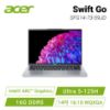 圖片 ⭐️acer Swift Go SFG14-73-59JD 星空銀 宏碁全新Core Ultra 時尚輕纖筆電/Ultra 5-125H/Intel ARC/16GB DDR5/512GB PCIe/14吋 16:10 WQXGA/W11/含原廠包包及滑⭐️