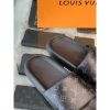 圖片 Louis Vuitton LV 經典 黑色、咖啡色老花設計 男生 拖鞋