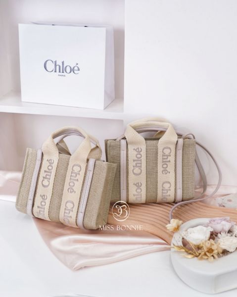 圖片 Chloé Mini Woody經典迷你托特包-奶油粉