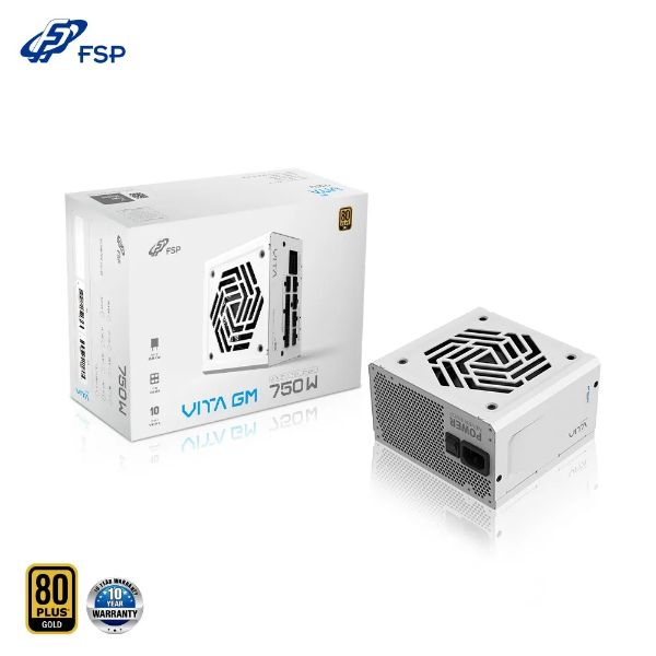 圖片 全漢 VITA GM 750W 白色版 雙8/金牌/全模/主日系/ATX3.1(PCIe 5.0)/10年保