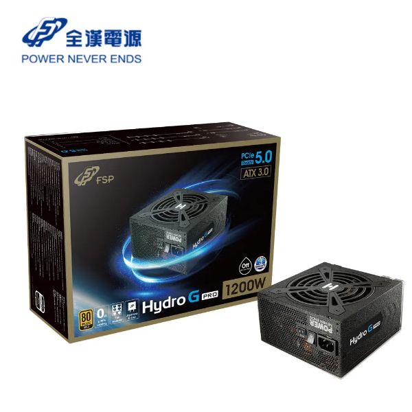 圖片 全漢 HYDRO G PRO 1200W ATX3.0(PCIe 5.0) 雙8/金牌/全模/全日系/防潮塗層/10年保