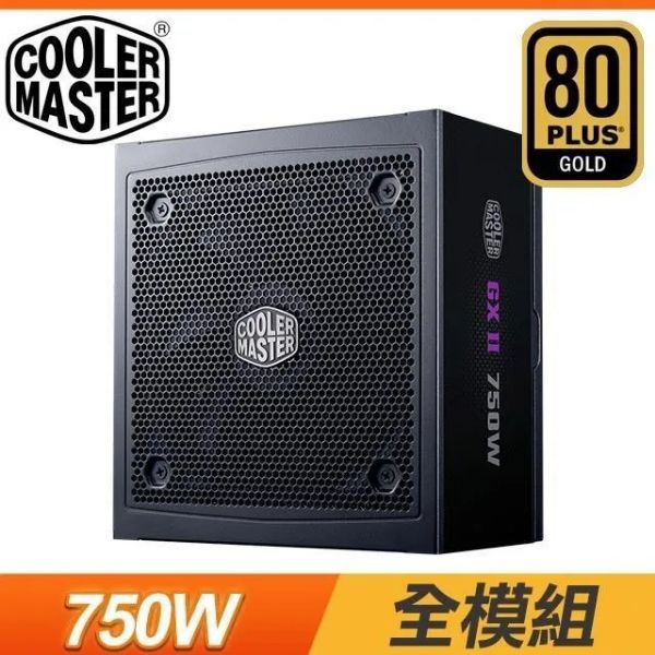 圖片 酷碼 GX II GOLD 750W 雙8/金牌/全模組/ATX3.0(PCIe 5.0垂直線)/主日系/10年