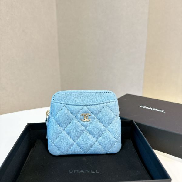 圖片 𝐂𝐇𝐀𝐍𝐄𝐋 寶寶藍吐司錢包