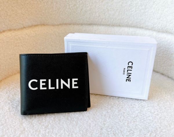 圖片 Celine 男款字母印花拉鍊短夾