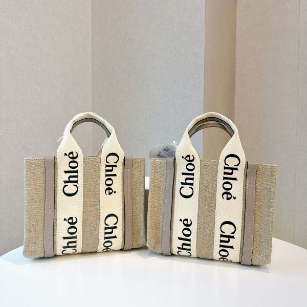 圖片 Chloe woody 小號托特包 灰紫色