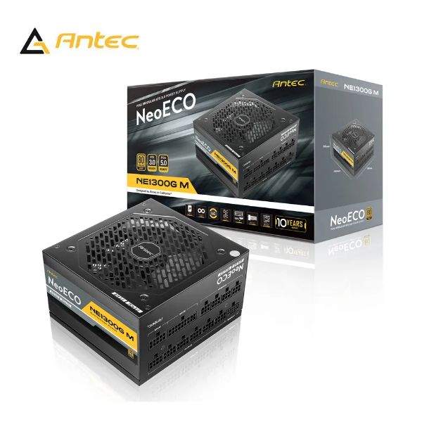 圖片 Antec NE1300G M ATX3.0(1300W) 雙8/金牌/全模/PCIe 5.0/全日系/10年保