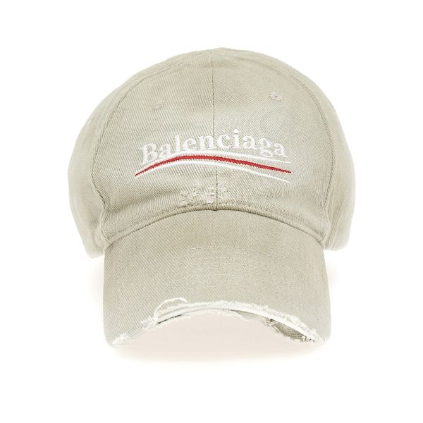 圖片 【BALENCIAGA】 巴黎世家  刺繡LOGO 燈心絨棒球帽 白色 - 745127/410B29977