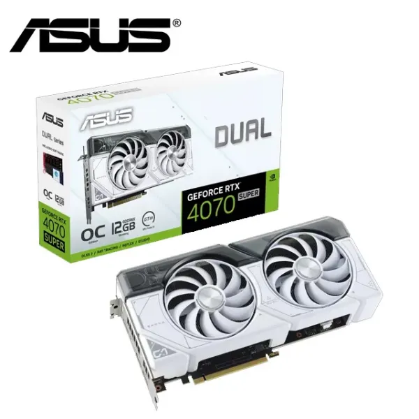 圖片 ASUS 華碩 Dual GeForce RTX 4070 SUPER White OC 12GB 顯示卡