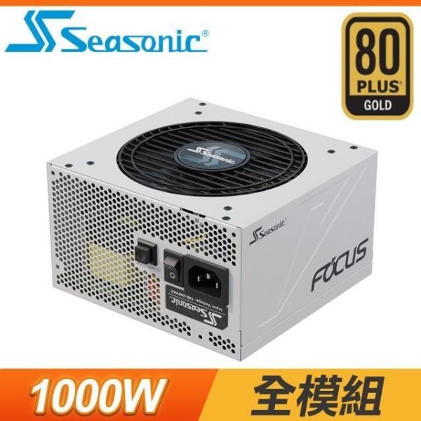 圖片 海韻 FOCUS GX-1000(1000W) 白色版 雙8/金牌/全模組/10年保