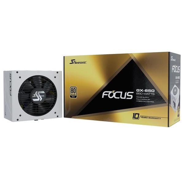 圖片 海韻 FOCUS GX-850(850W) 白色版 雙8/金牌/全模組/10年保