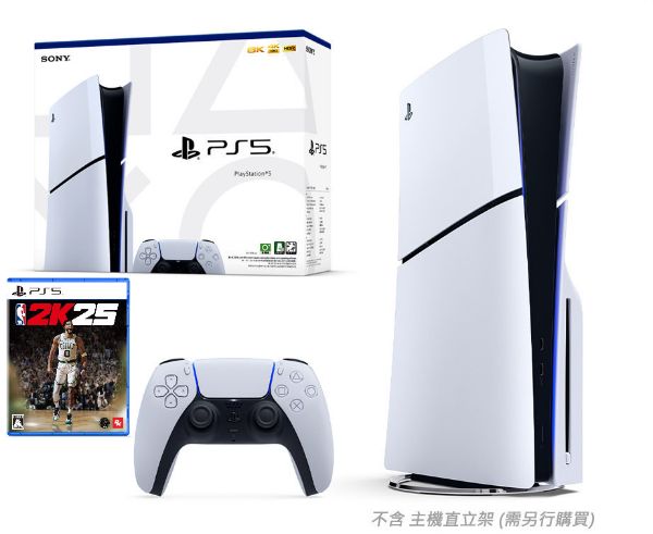 圖片  PS5 遊戲主機+手把+NBA2K25(光碟版)CFI-2018A01新型號【次世代game館】