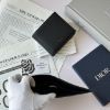 圖片 DIOR CD 黑色粒面小牛皮零錢袋男短夾