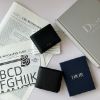 圖片 DIOR CD 黑色粒面小牛皮八卡男短夾
