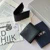 圖片 DIOR CD 黑色粒面小牛皮八卡男短夾