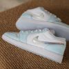 圖片 鞋教 Nike Air Jordan 1 Low GS "Glacier Blue" 流沙 珠光 冰雪奇緣 HJ3481-491