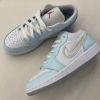 圖片 鞋教 Nike Air Jordan 1 Low GS "Glacier Blue" 流沙 珠光 冰雪奇緣 HJ3481-491