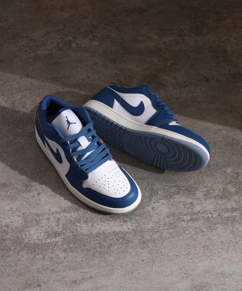 圖片 鞋教 Nike Air Jordan 1 Low "Industrial Blue" 風暴藍 奶油底 FN5214-141 / (GS) FN9137-141